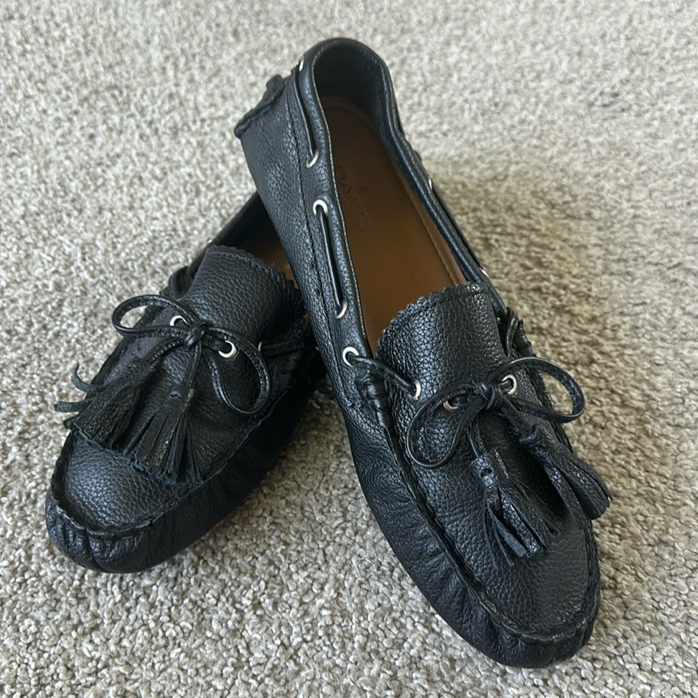Coach Driving Loafers in Black Leather - Sz 6